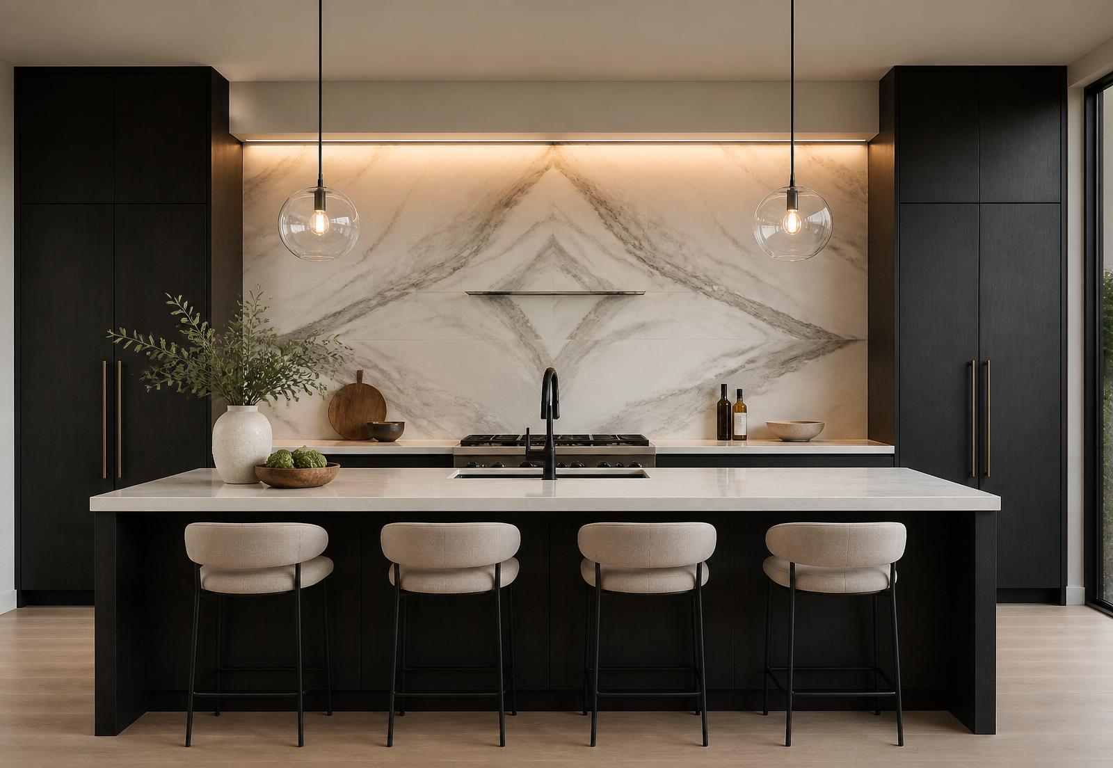 Book-matched Calacatta · Scotch Plains, NJ