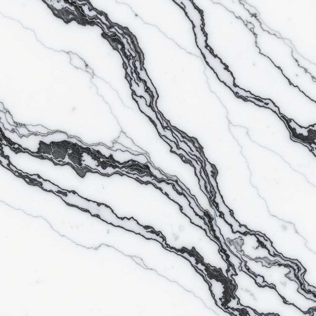 Close-up of natural Statuario marble slab