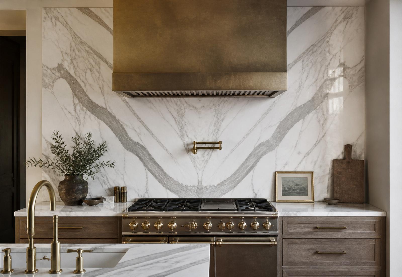 Statuario range wall · Millburn, NJ